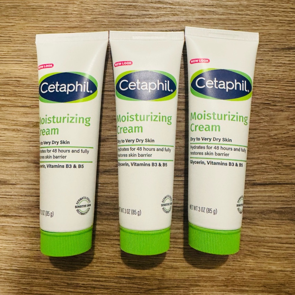 3 tubes of Cetaphil Moisturizing Cream 
3 oz each